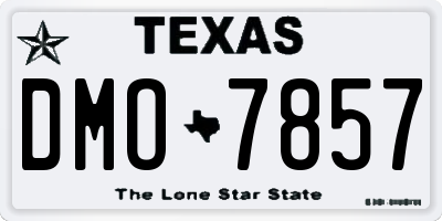 TX license plate DMO7857