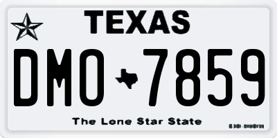 TX license plate DMO7859