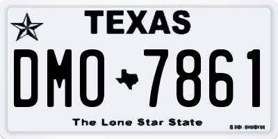 TX license plate DMO7861