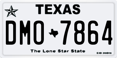 TX license plate DMO7864