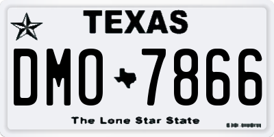 TX license plate DMO7866