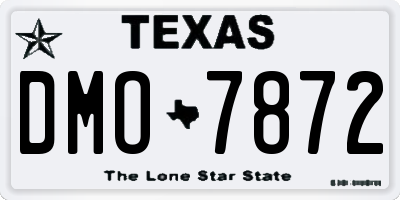 TX license plate DMO7872