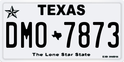 TX license plate DMO7873