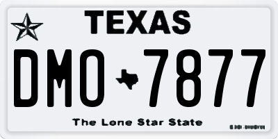 TX license plate DMO7877