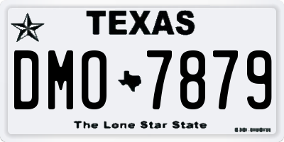 TX license plate DMO7879