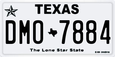 TX license plate DMO7884