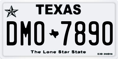 TX license plate DMO7890