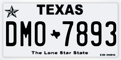 TX license plate DMO7893