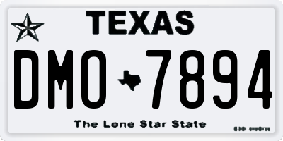 TX license plate DMO7894