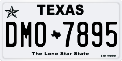 TX license plate DMO7895