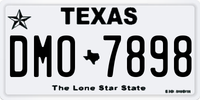 TX license plate DMO7898
