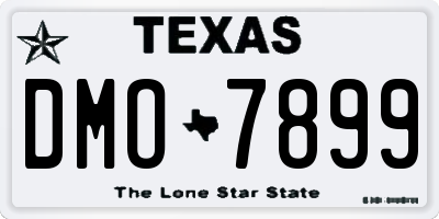 TX license plate DMO7899