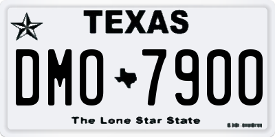 TX license plate DMO7900