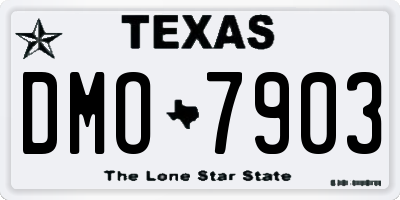 TX license plate DMO7903