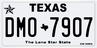 TX license plate DMO7907