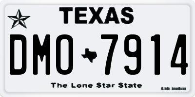 TX license plate DMO7914