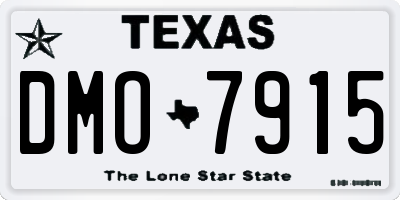 TX license plate DMO7915