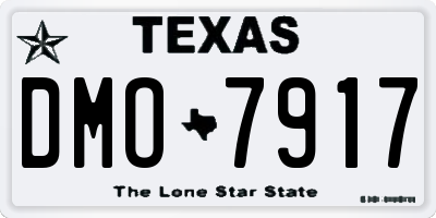 TX license plate DMO7917