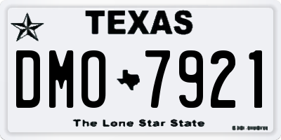 TX license plate DMO7921