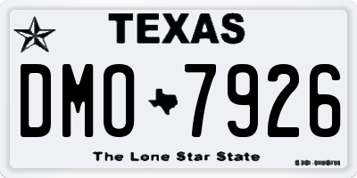 TX license plate DMO7926