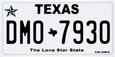 TX license plate DMO7930