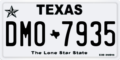 TX license plate DMO7935