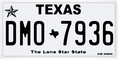 TX license plate DMO7936