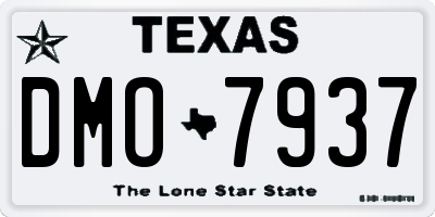 TX license plate DMO7937