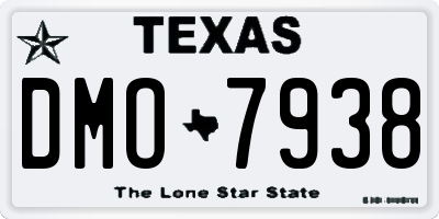 TX license plate DMO7938