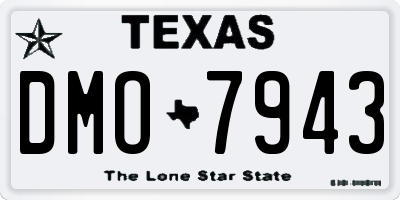 TX license plate DMO7943