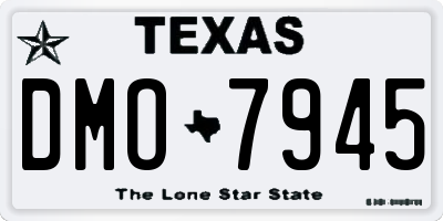 TX license plate DMO7945