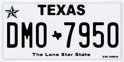 TX license plate DMO7950