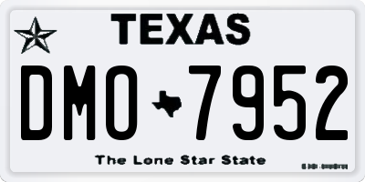 TX license plate DMO7952