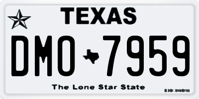 TX license plate DMO7959
