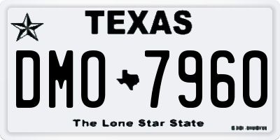 TX license plate DMO7960