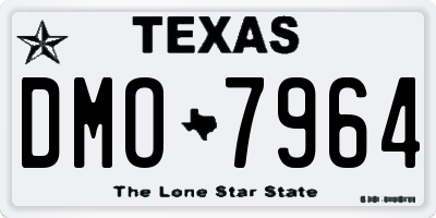 TX license plate DMO7964