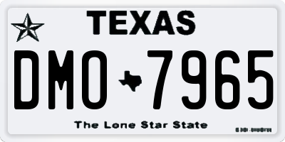TX license plate DMO7965