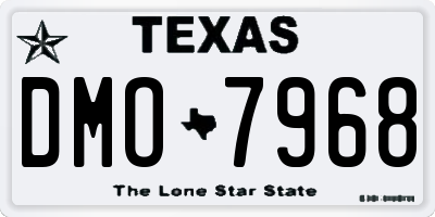 TX license plate DMO7968