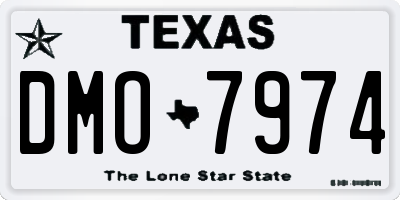 TX license plate DMO7974