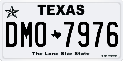 TX license plate DMO7976