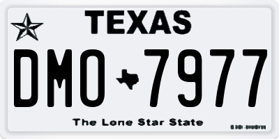 TX license plate DMO7977