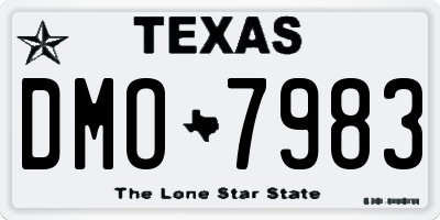 TX license plate DMO7983