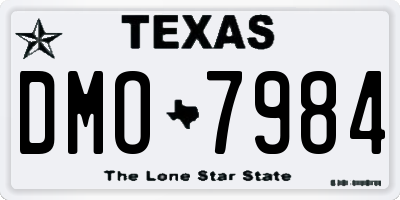 TX license plate DMO7984