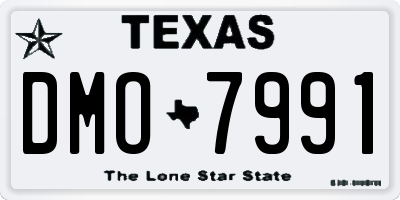 TX license plate DMO7991