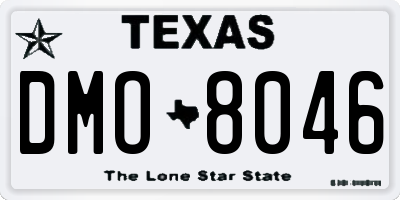 TX license plate DMO8046
