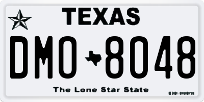 TX license plate DMO8048