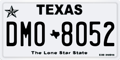 TX license plate DMO8052