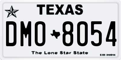 TX license plate DMO8054