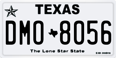 TX license plate DMO8056