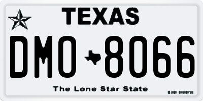 TX license plate DMO8066